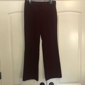 New York & Company Stretch size 6 maroon dress slacks.